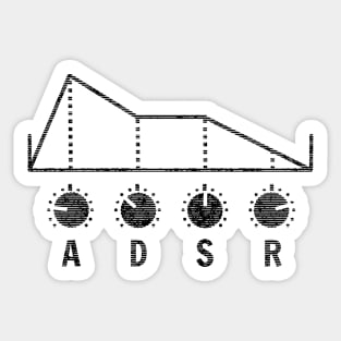 Synthesizer ADSR for Synth lover Sticker